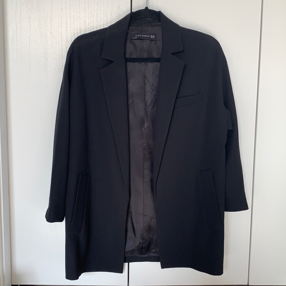 Zara boyfriend blazer, black